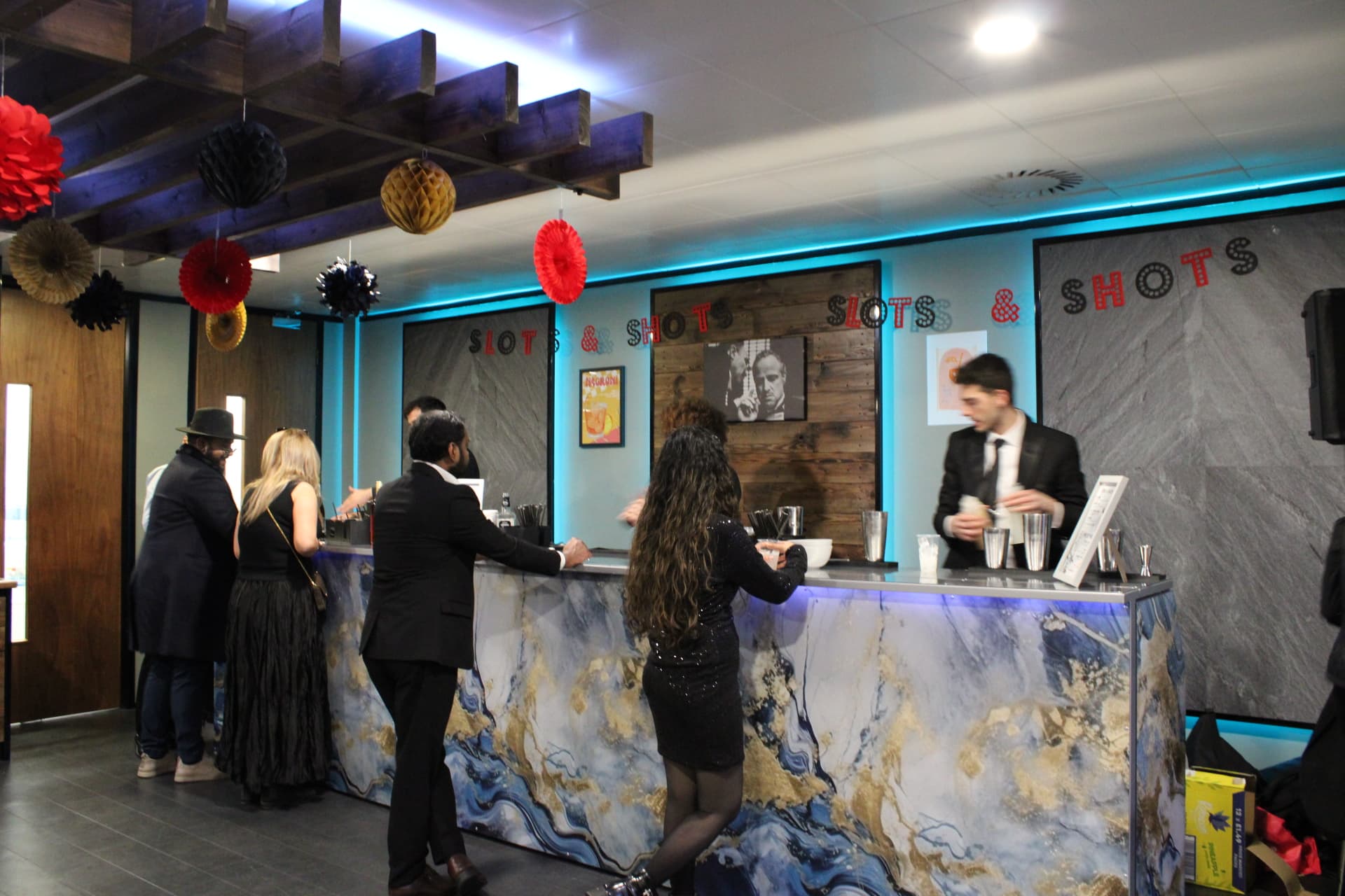 Elegant Marble Mobile Cocktail Bar Hire