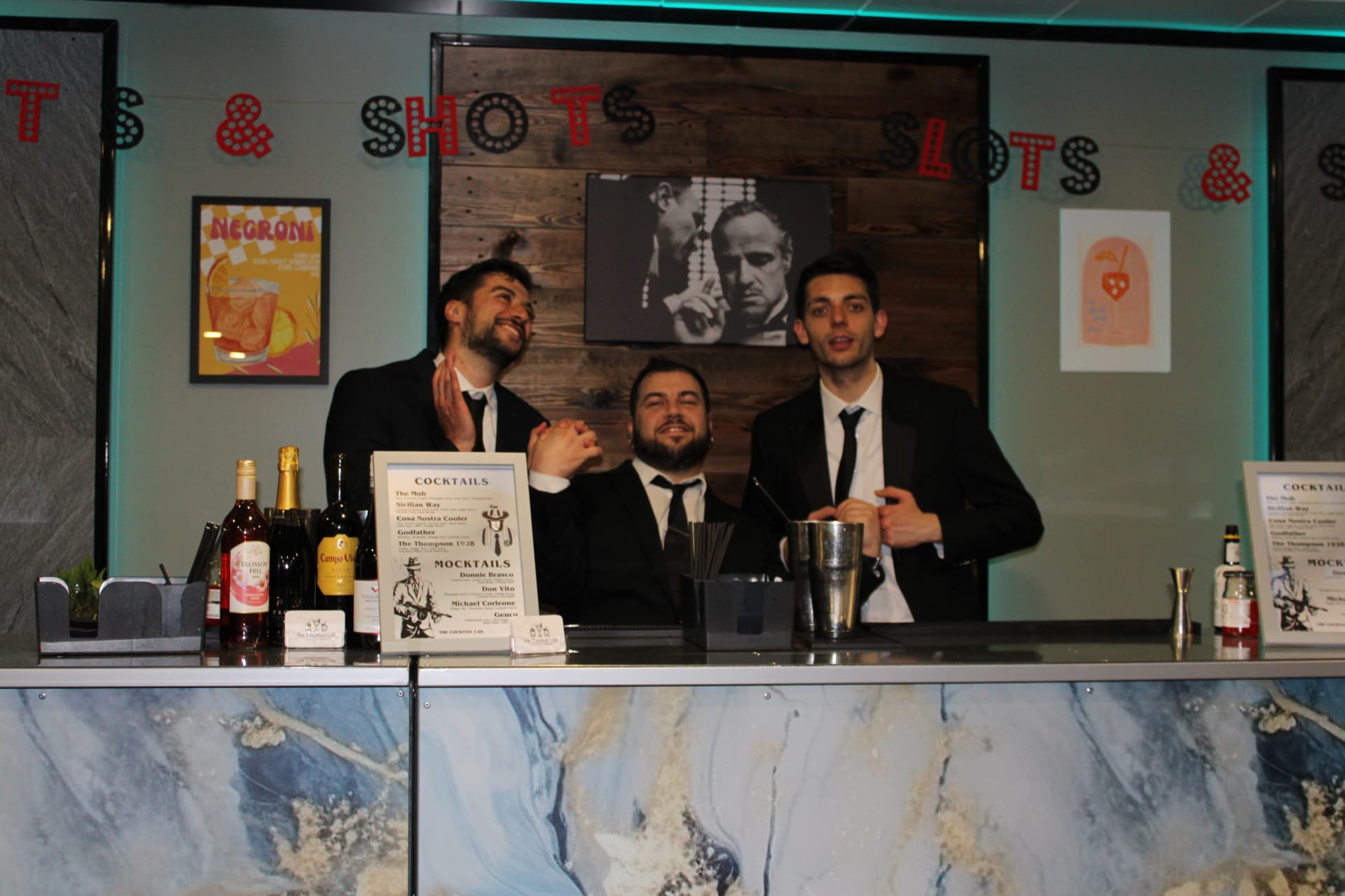 Elegant Marble Mobile Cocktail Bar Hire