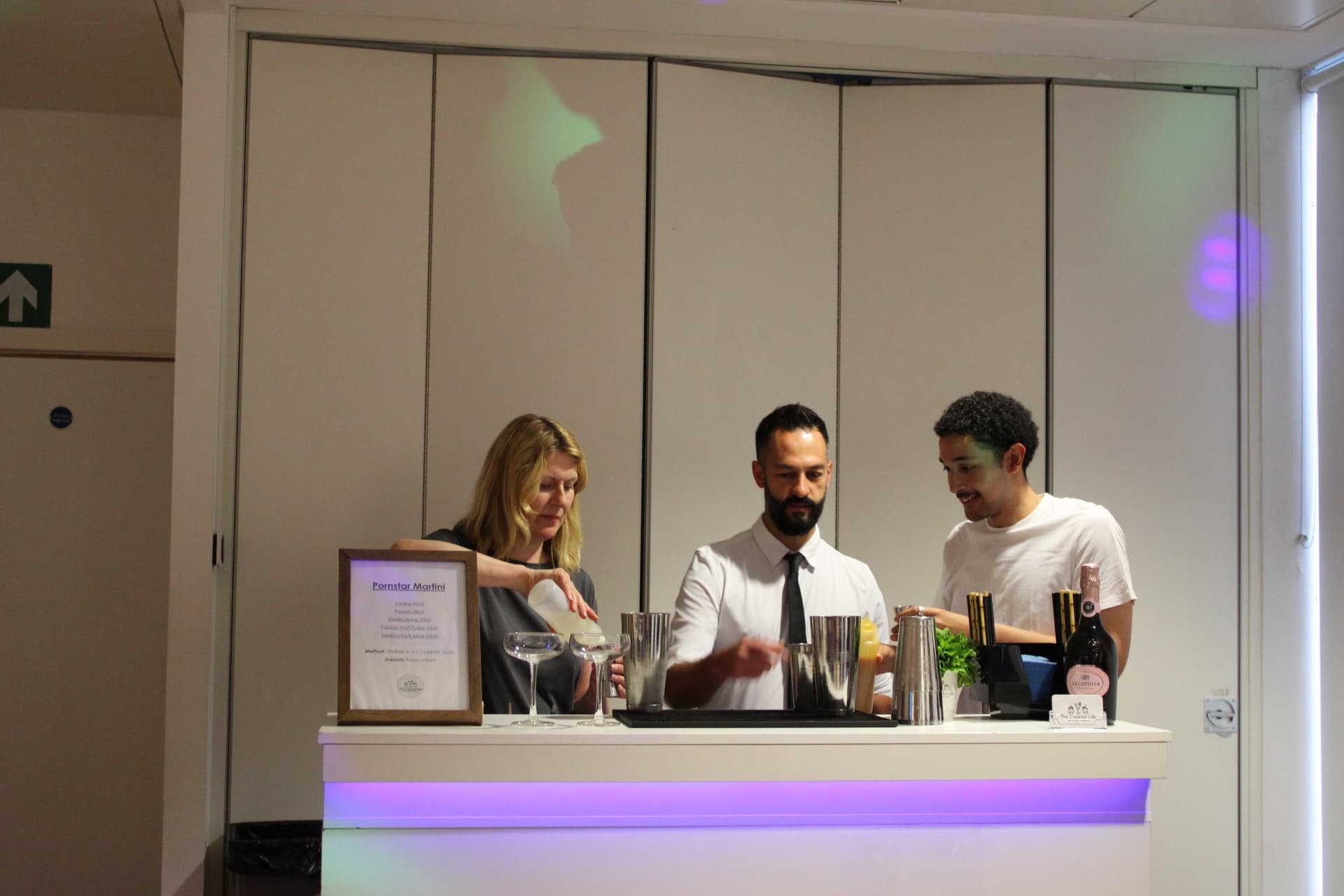 Multicolour LED White Mobile Cocktail Bar Hire