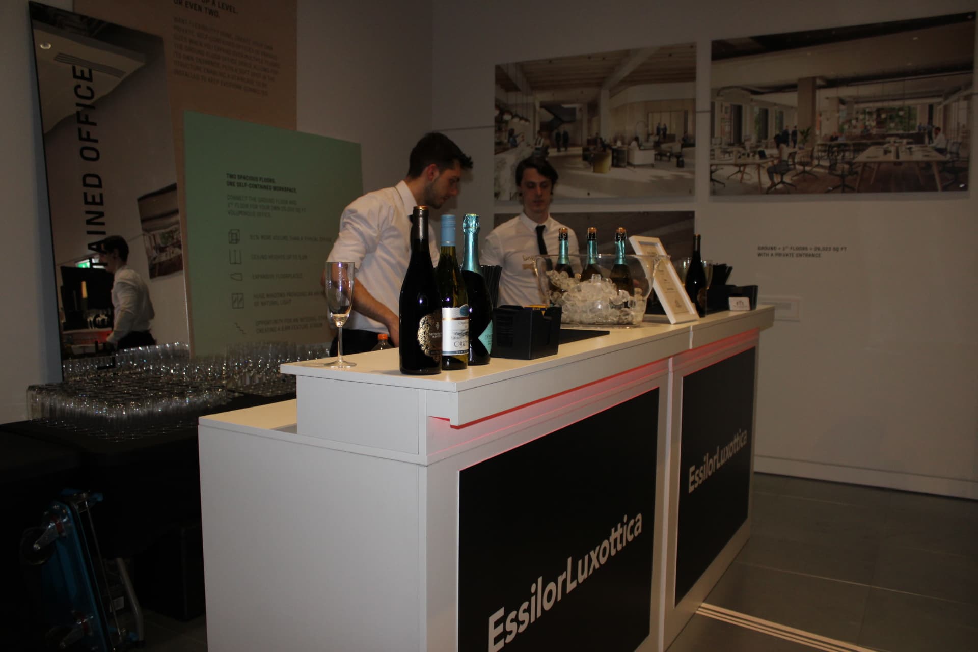 Multicolour LED White Mobile Cocktail Bar Hire