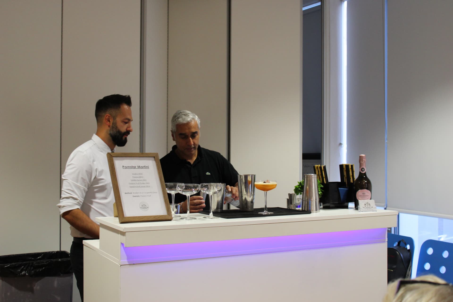 Multicolour LED White Mobile Cocktail Bar Hire