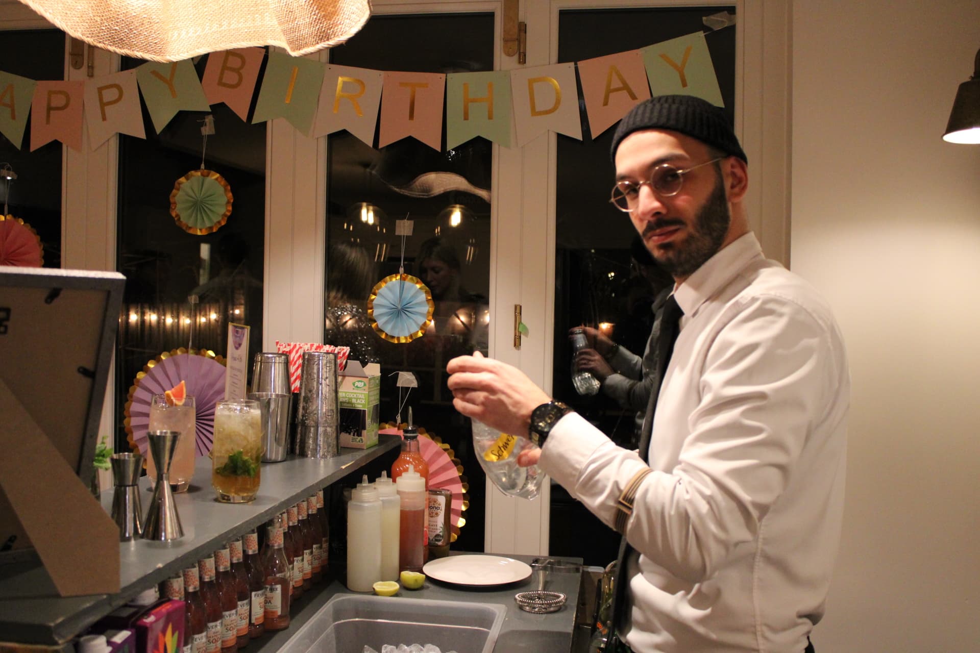 Pastel Rustic Mobile Cocktail Bar Hire