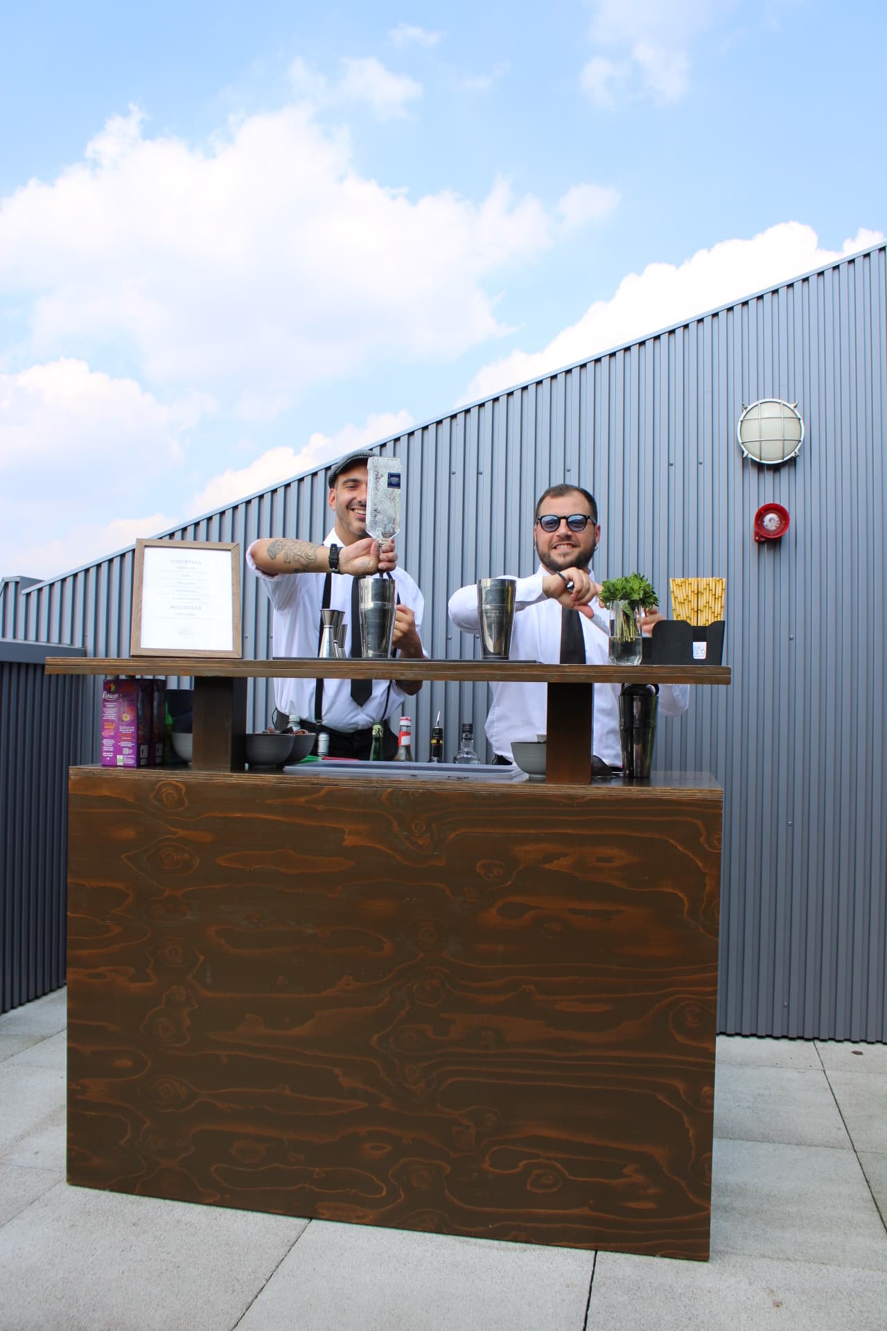 Rustic LED Mobile Cocktail Bar Hire