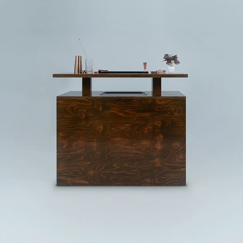 Rustic LED Mobile Cocktail Bar Hire