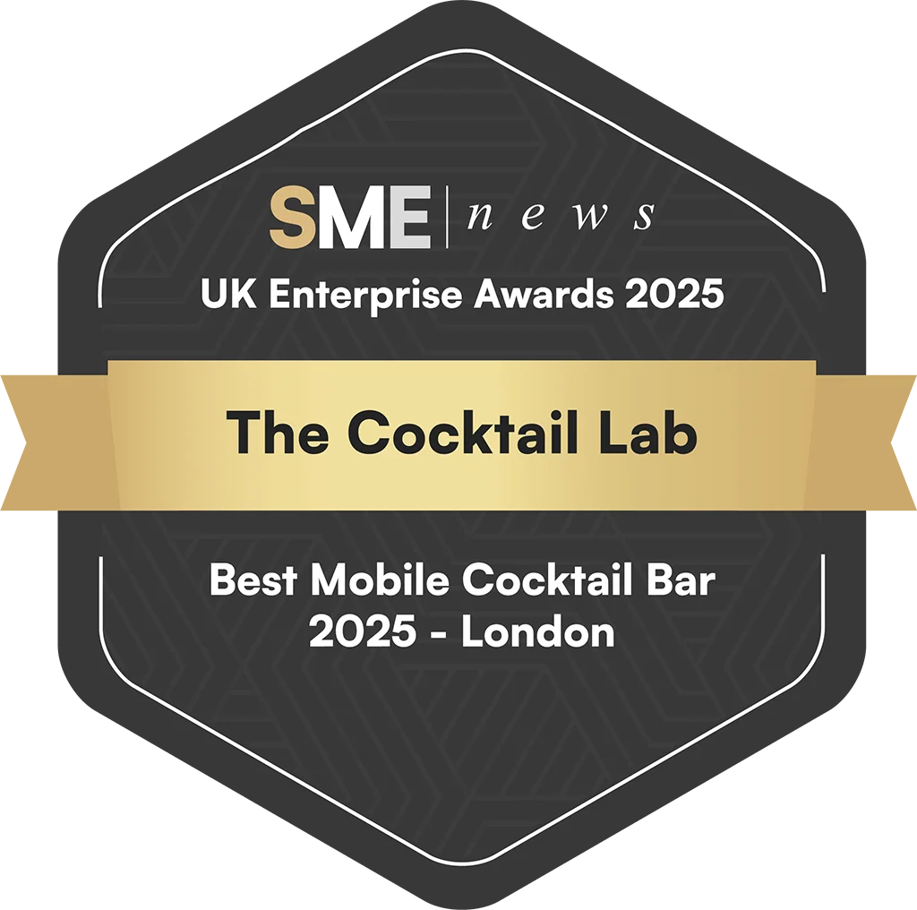 SME UK Enterprise Awards 2025 logo with The Cocktail Lab's winning title.