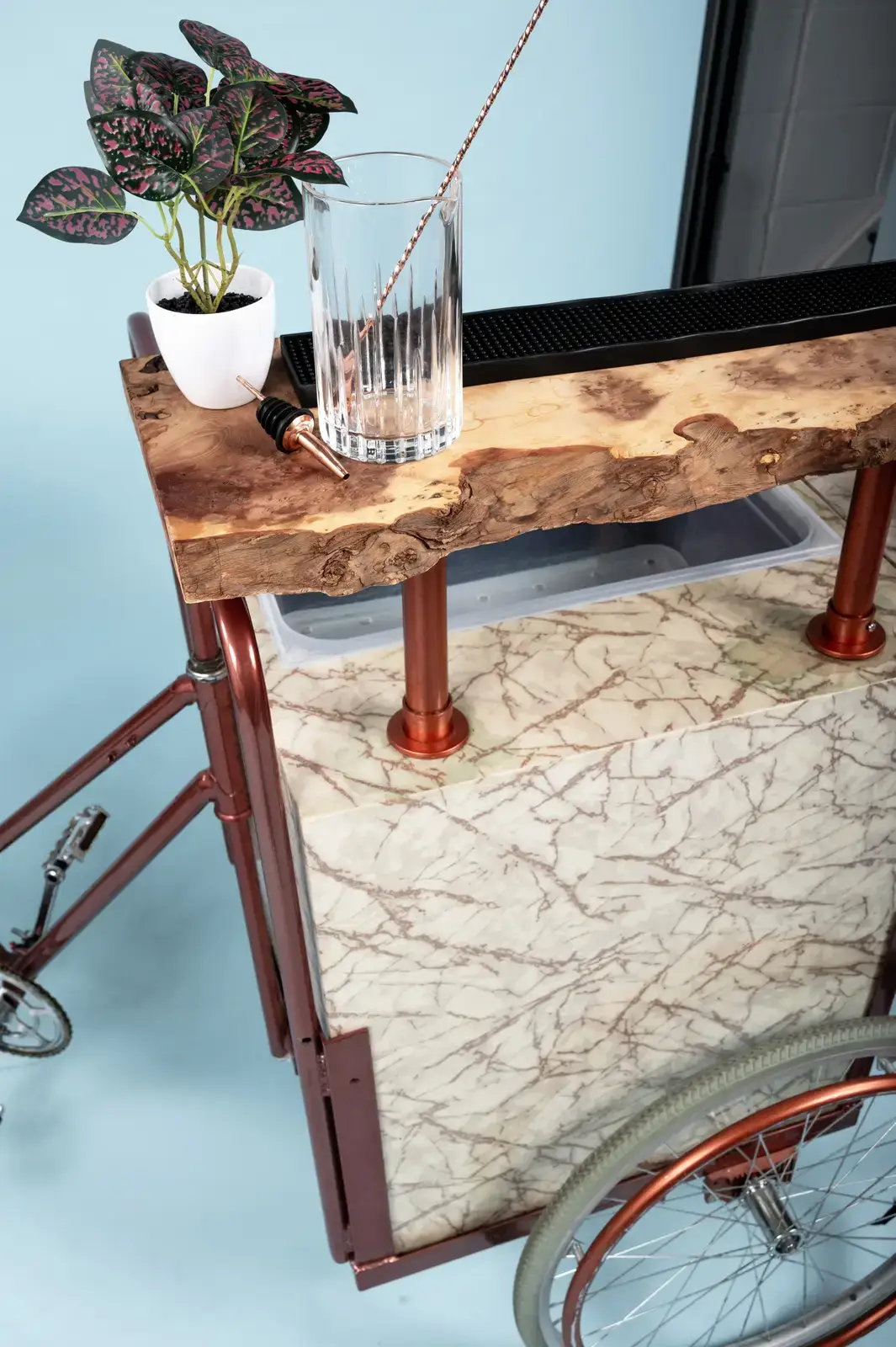 One-of-a-kind bicycle cocktail bar bringing unique charm to London events