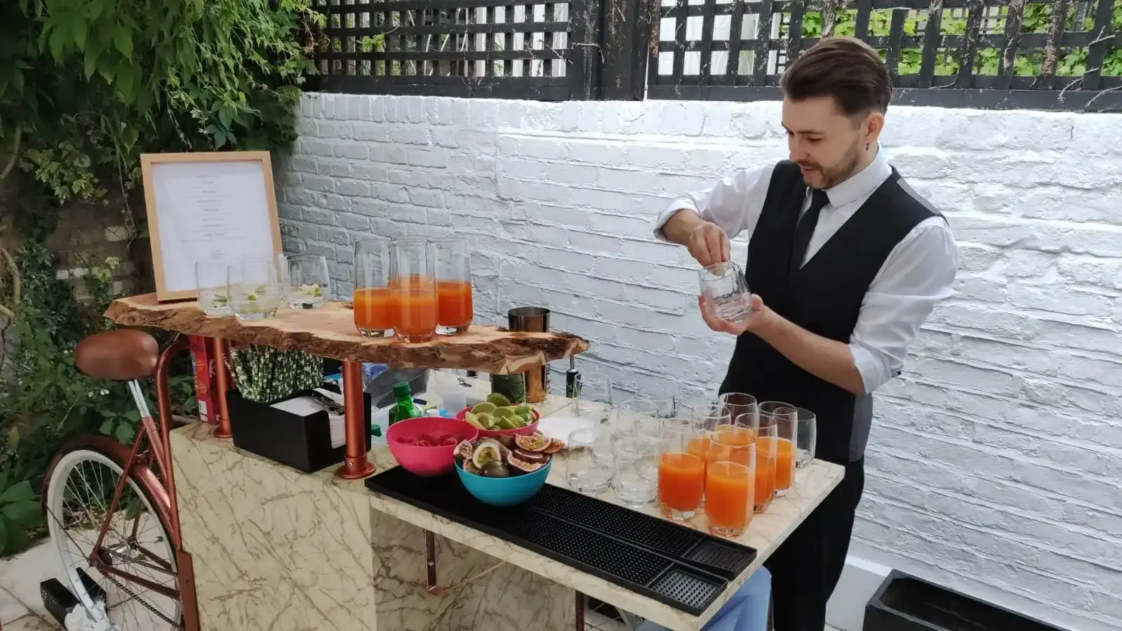 Cutting-edge molecular mixology experience at artistic bicycle bar in London