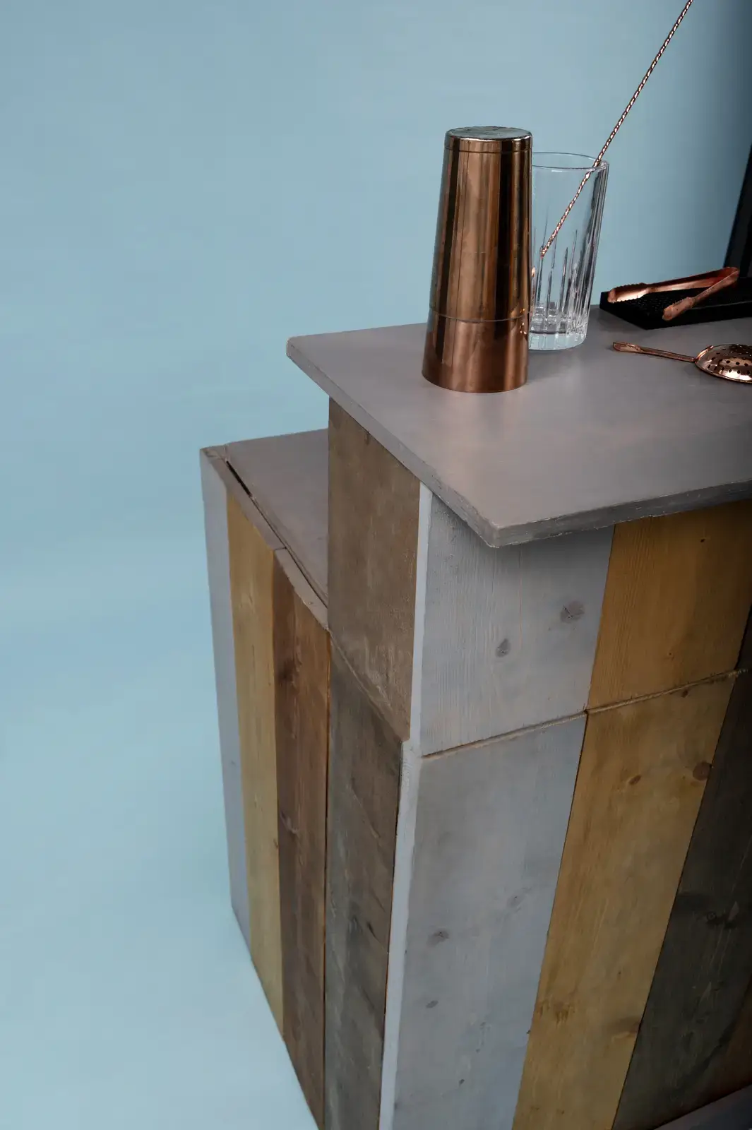 Charming pastel rustic bar perfect for garden parties in London