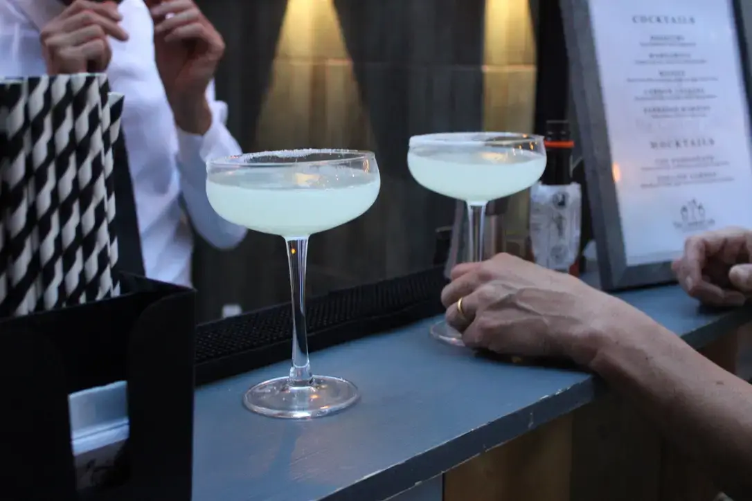Dreamy pastel bar bringing elegance to summer garden parties in London