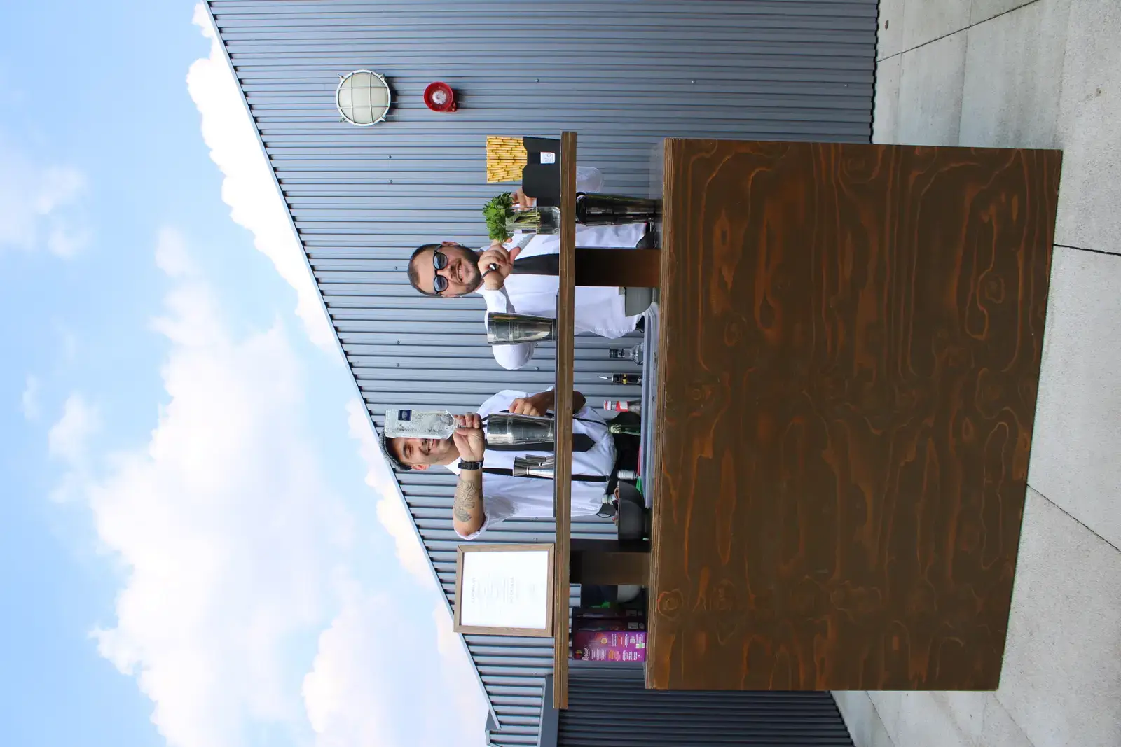 Vintage-inspired cocktail bar with LED accents for London event hire