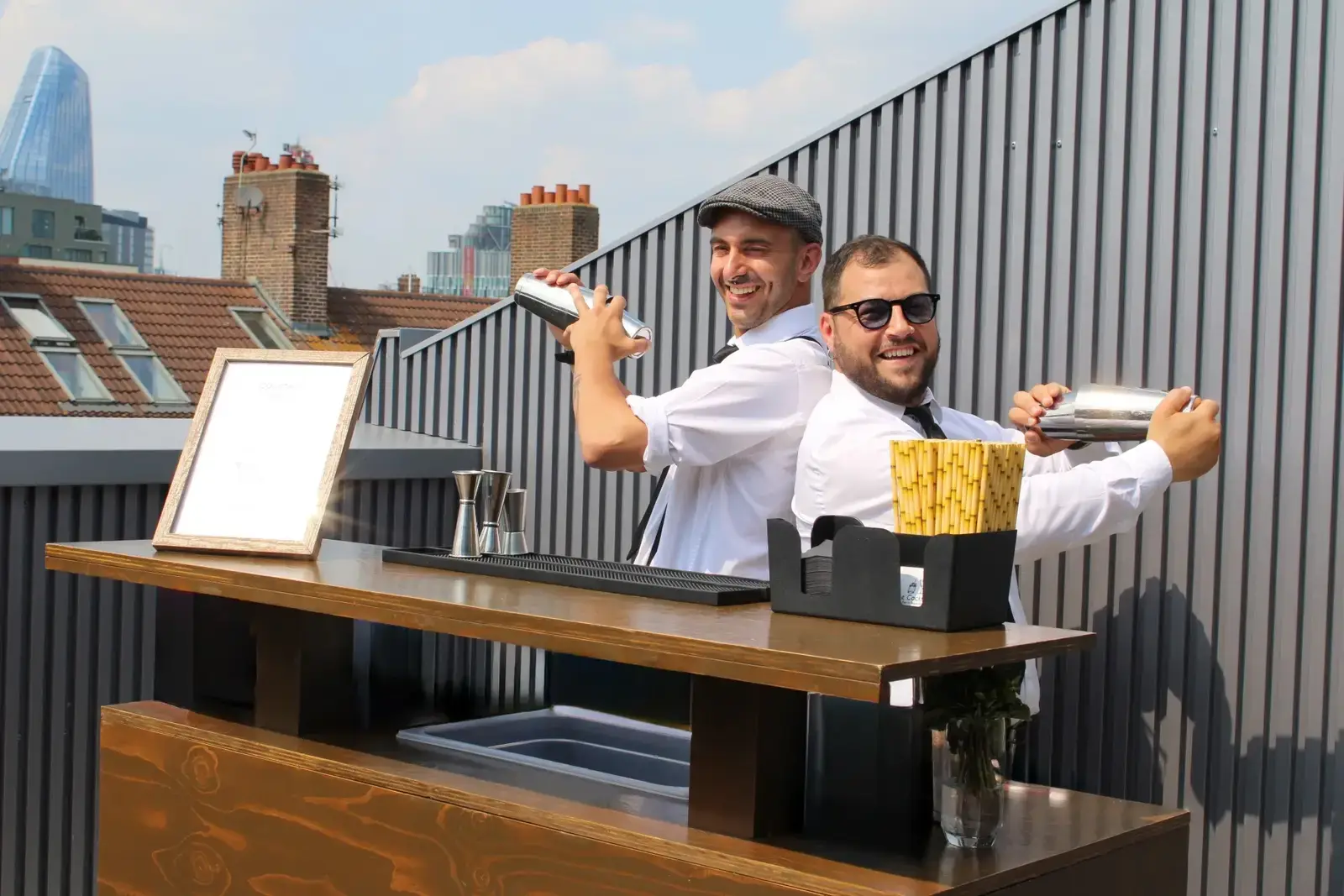 Professional mixologist service London wow factor friendly talented