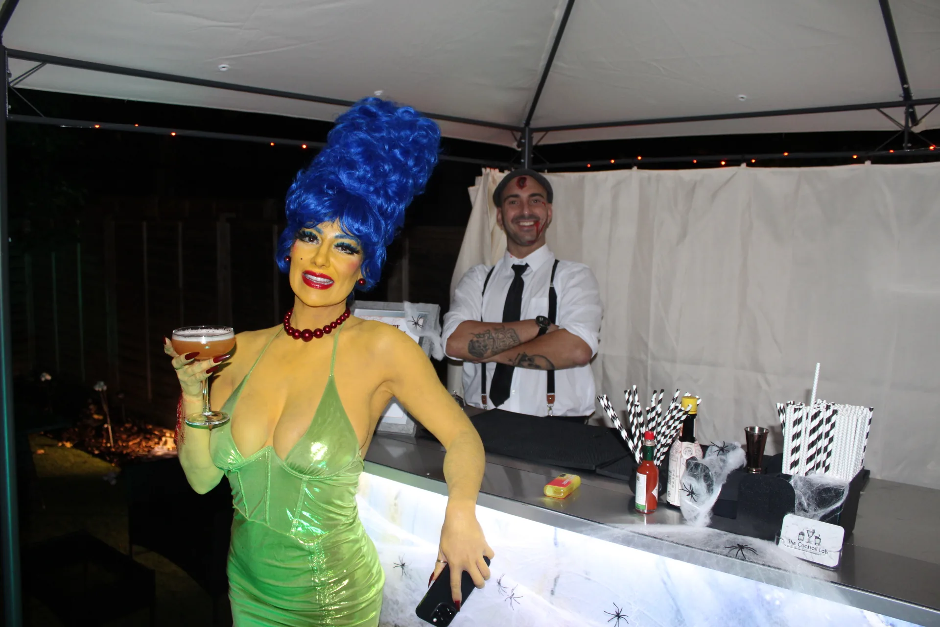 Bespoke cocktails London at a private evening event