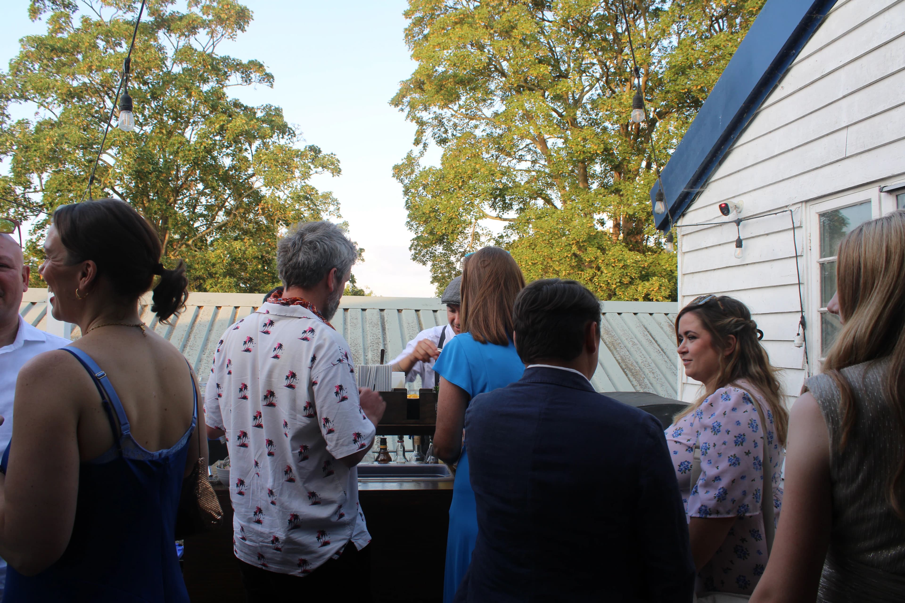 Cocktail bar hire London at a private evening event