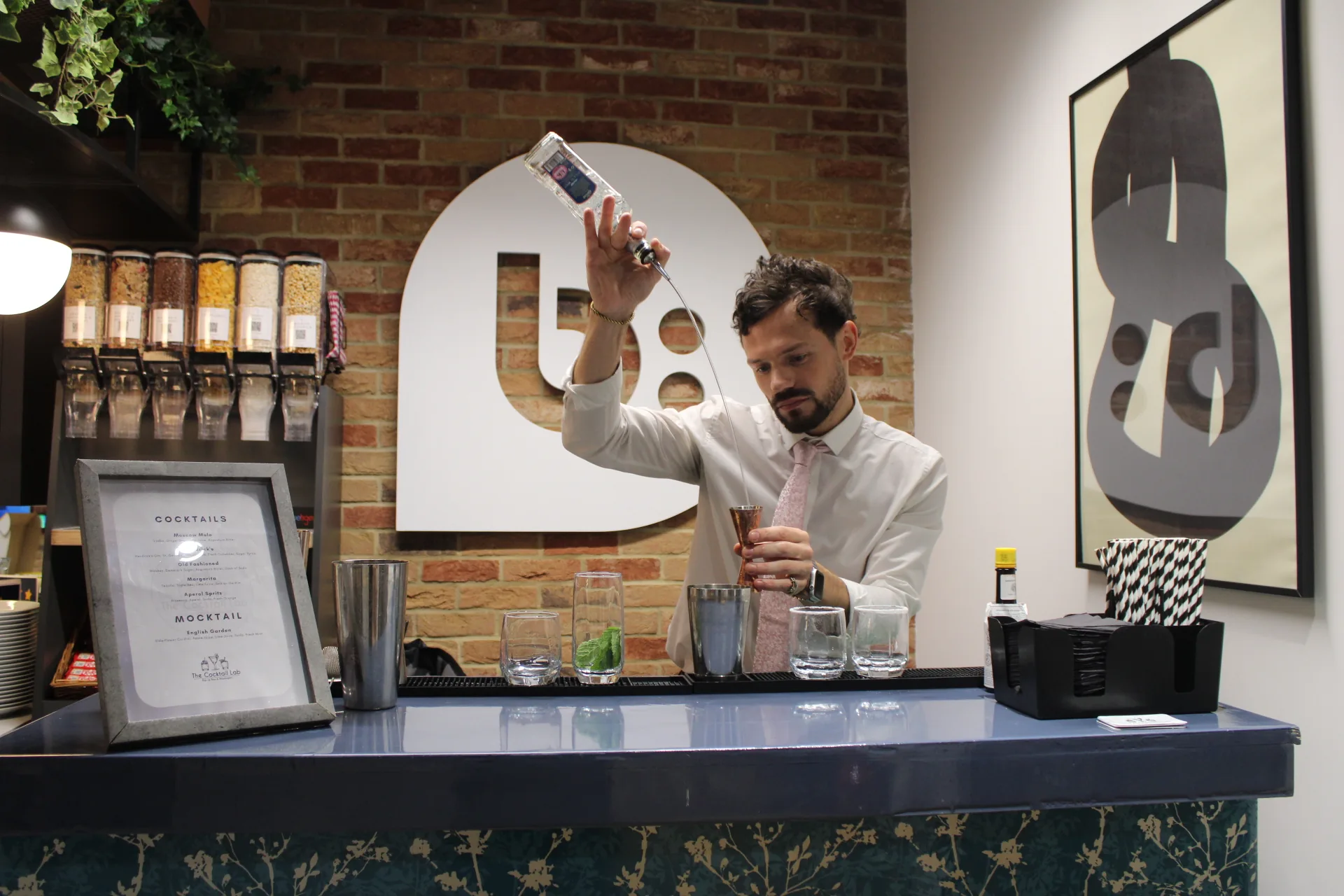 Cocktail masterclass London for a corporate staff event