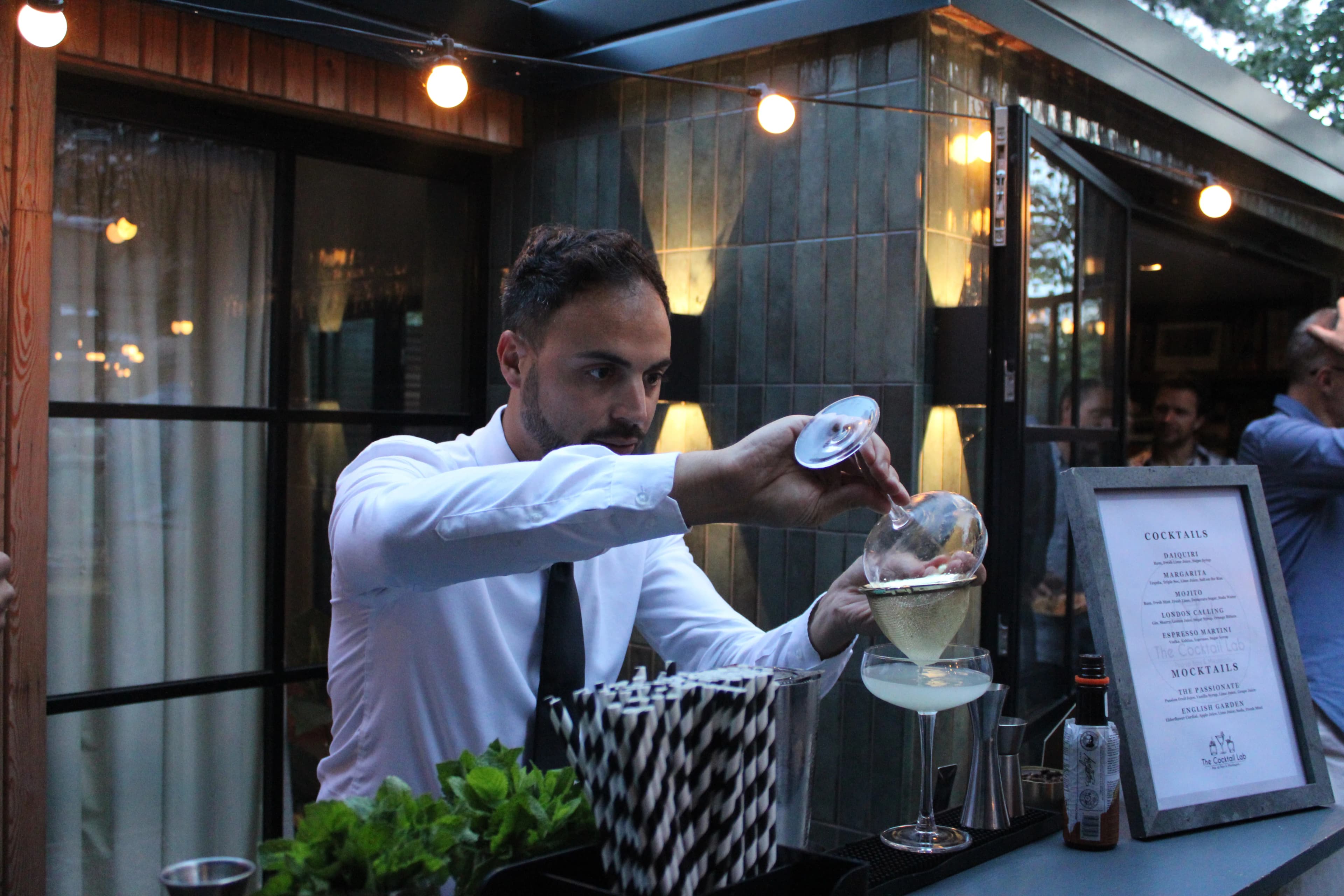 Garden party bar hire London anniversary celebration