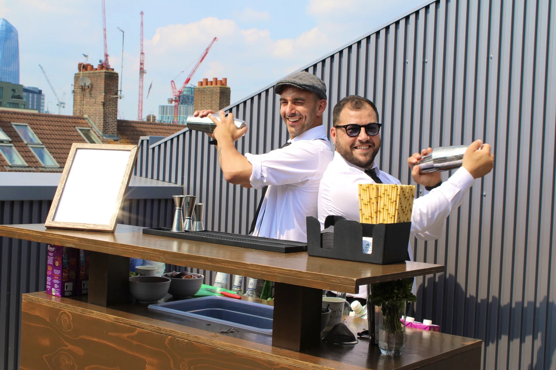 Davide mixology at a London private evening event