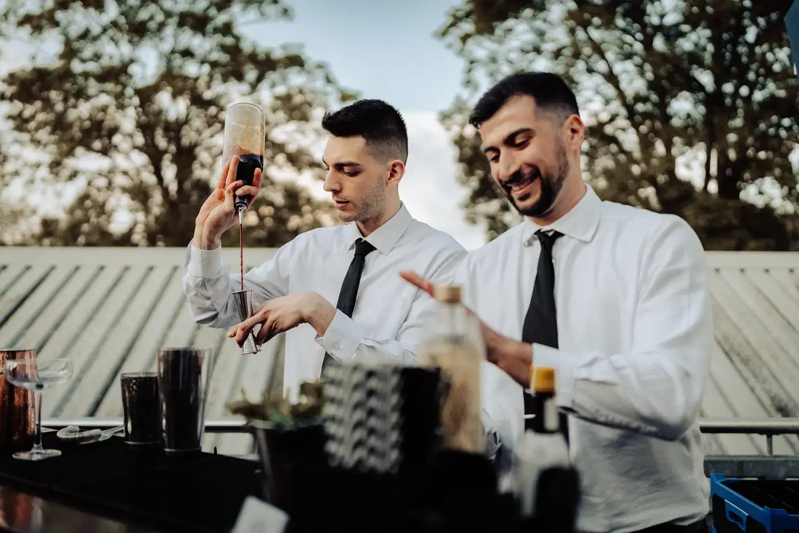 Wedding cocktail bar hire London custom menu tailored