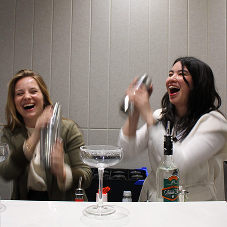 Cocktail Masterclass in London - Two Girls Making Cocktails